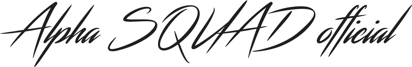 Alpha Squad Official - Calligraphy (1492x325), Png Download