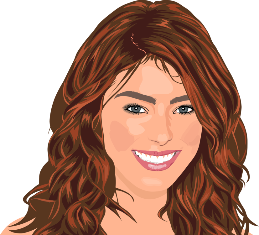 Hairdresser Hair Care Red Hair Hairstyle - Cartoon Girl With Curly Hair (827x750), Png Download