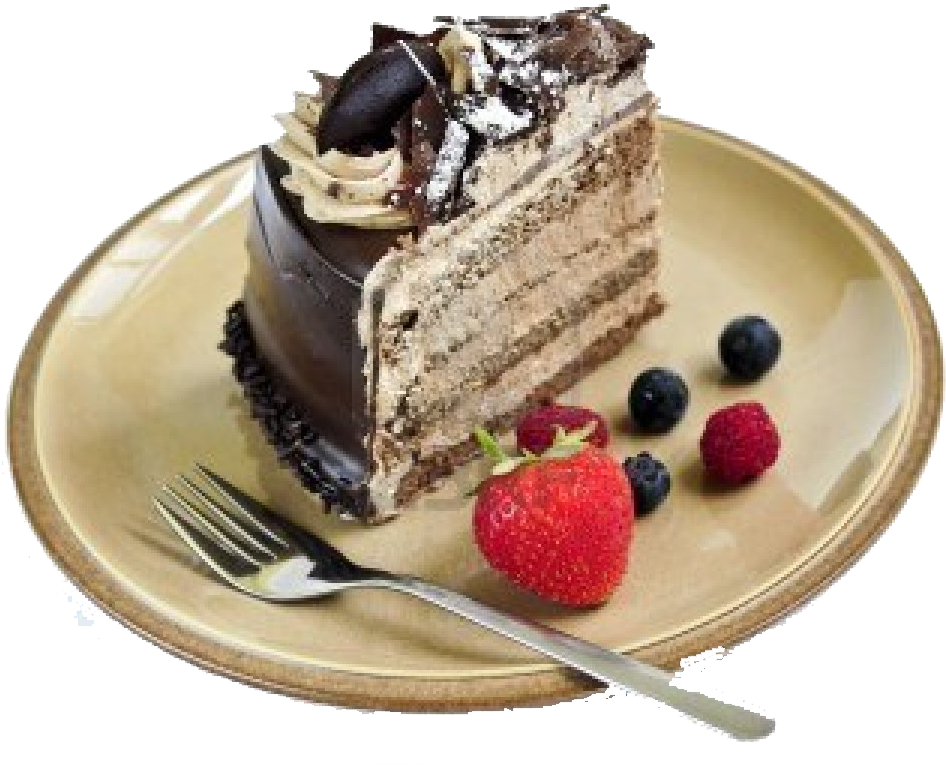 Dilim Pasta Png - Slice Of Cake On Plate (1200x963), Png Download
