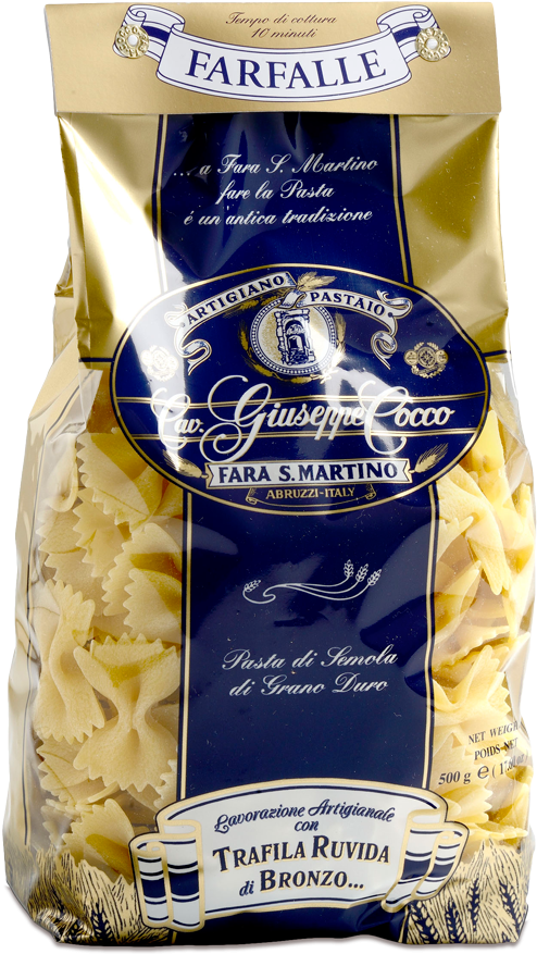 Pasta Giuseppe Cocco Farfalla 500 G - Giuseppe Cocco Pennette Rigate 500g (1000x1000), Png Download