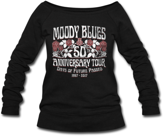 Moody Blues 50th Anniversary Rosebud Longsleeve Sweatshirt - Sweatshirt (600x600), Png Download
