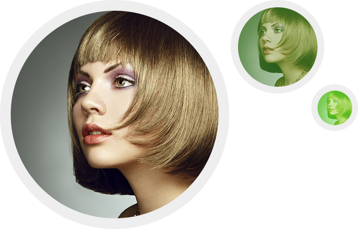 Facebook Logo-blue Haircut Hair - Brushing Pointe Vers L Interieur (734x470), Png Download