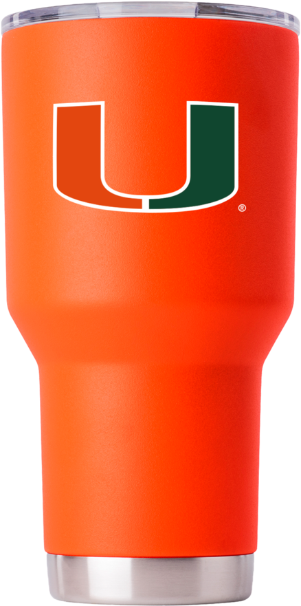 Miami Hurricanes Gametime Sidekicks Powder Coated Orange - Clemson University (1024x1024), Png Download