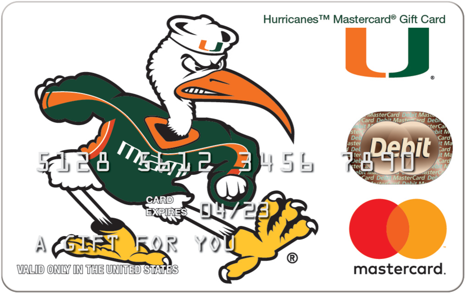 Hurricanes™ Mastercard® Gift Card - Miami Hurricanes Logo Png (1023x675), Png Download