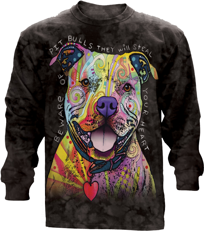Beware Of Pit Bulls Long Sleeve - Beware Of Pitbulls They Will Steal Your Heart (750x807), Png Download
