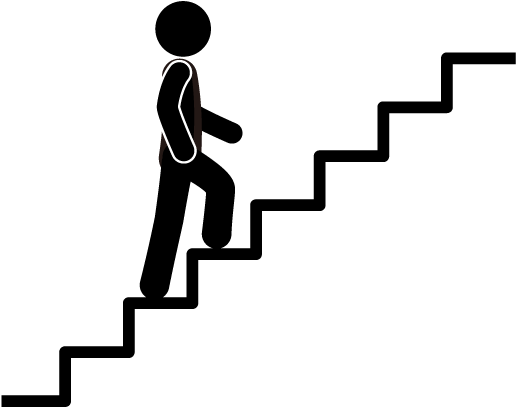 Clip Transparent Library Stair Silhouette At Getdrawings - Climbing Stairs Animated Gif (640x480), Png Download