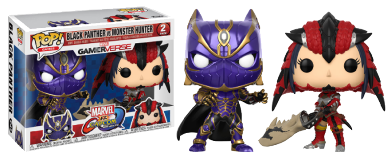 Marvel Vs Capcom - Funko Pop Black Panther Vs Monster Hunter (800x800), Png Download