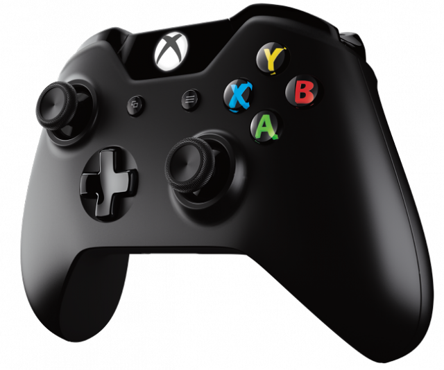 Xbox One Joystick - Black Bluetooth Xbox One Controller (640x534), Png Download