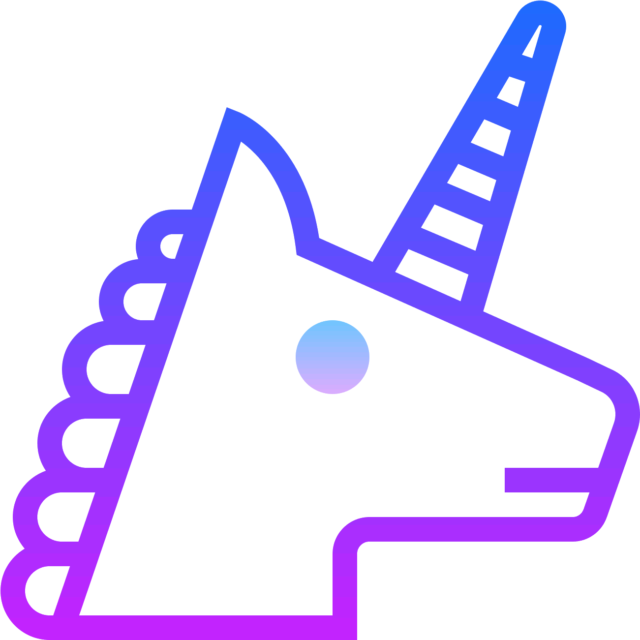 This Icon Represents A Unicorn - Unicorn Icon (1600x1600), Png Download
