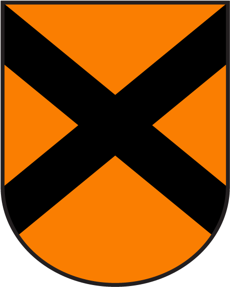 8 Black Orange - Coat Of Arms (600x600), Png Download