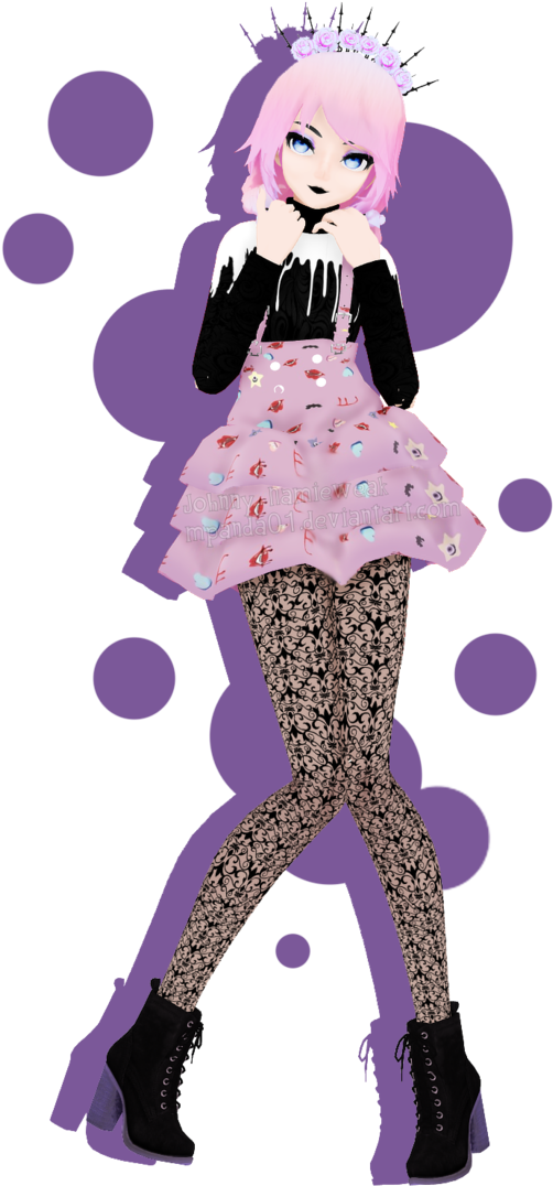 Pastel Goth Wannabe Mpanda Pinterest Pastel Goth Png - Mmd Bunny Pastel Goth (733x1091), Png Download