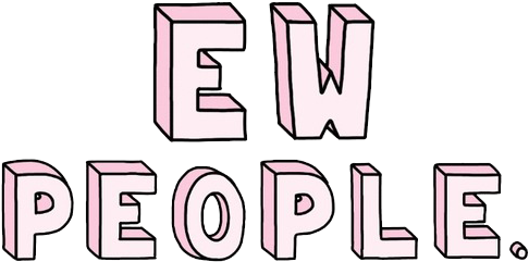People Cute Kawaii Pink Pastel Ew Transparent Pastel - Ew People Tumblr Png (500x257), Png Download