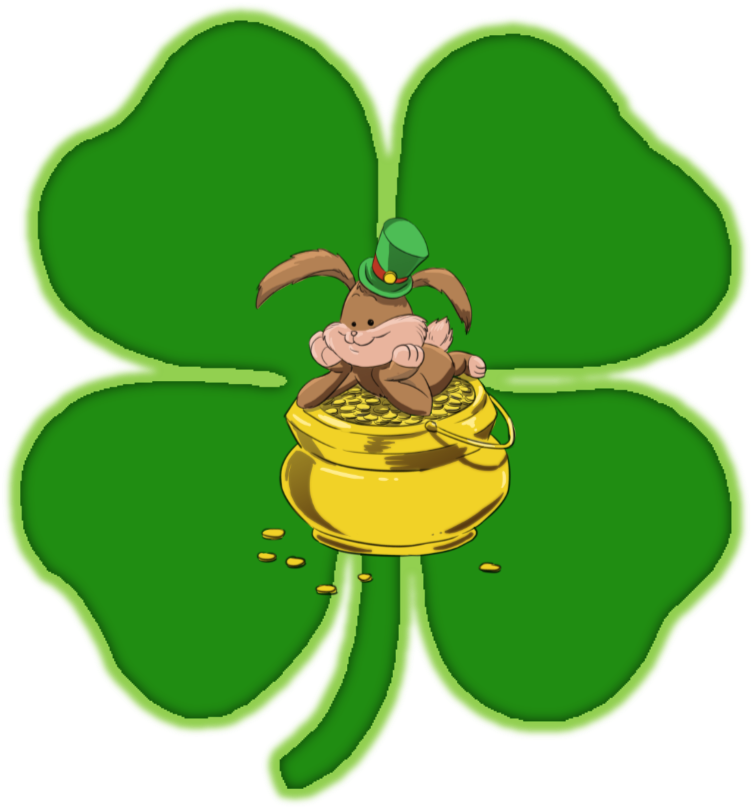 Stuffed Bunny St Patrick - Happy St Paddy's Day Bunny (751x833), Png Download