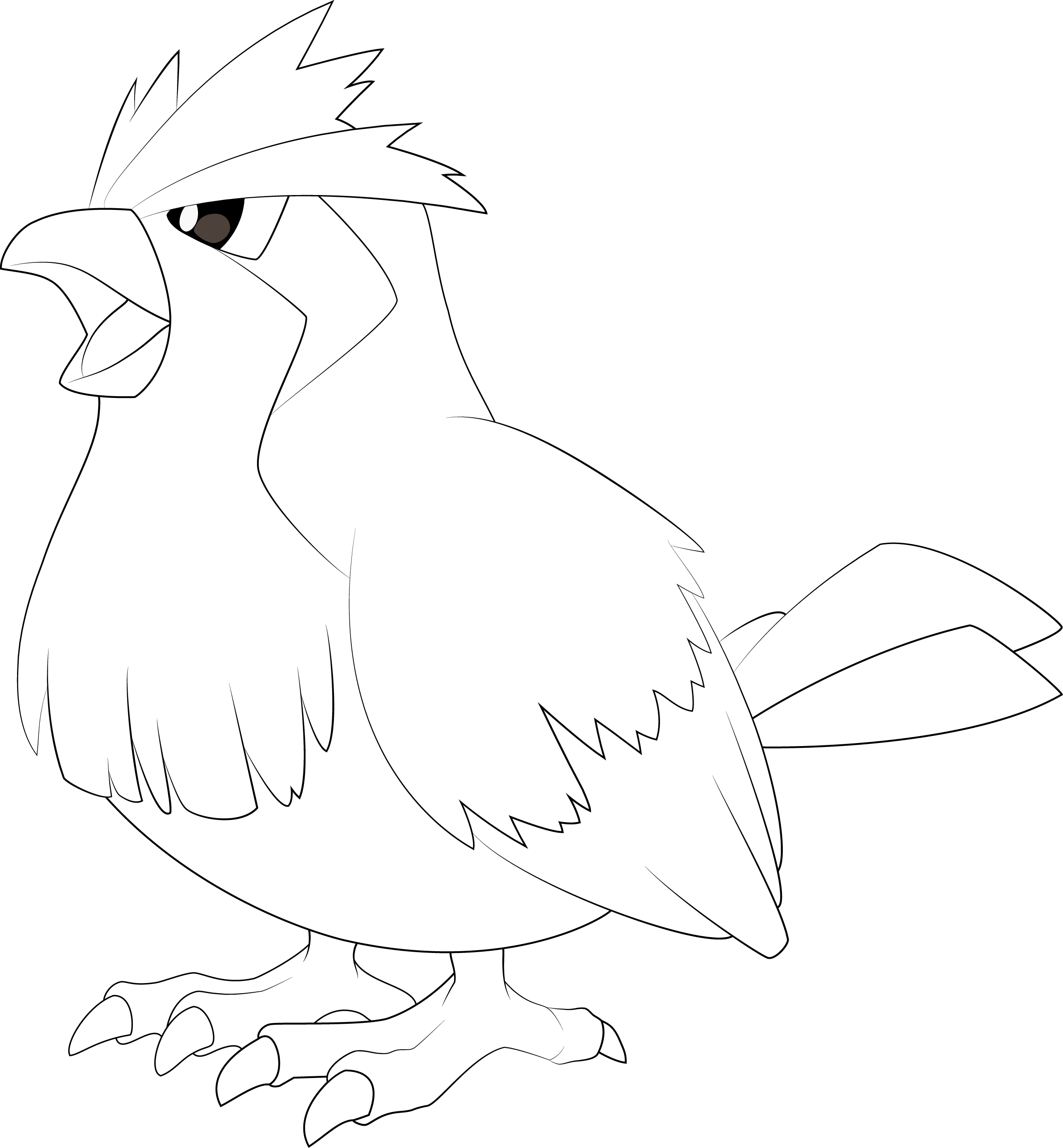 Pidgey Line-art By Alcadeas1 - Pidgey Lineart (2432x2625), Png Download