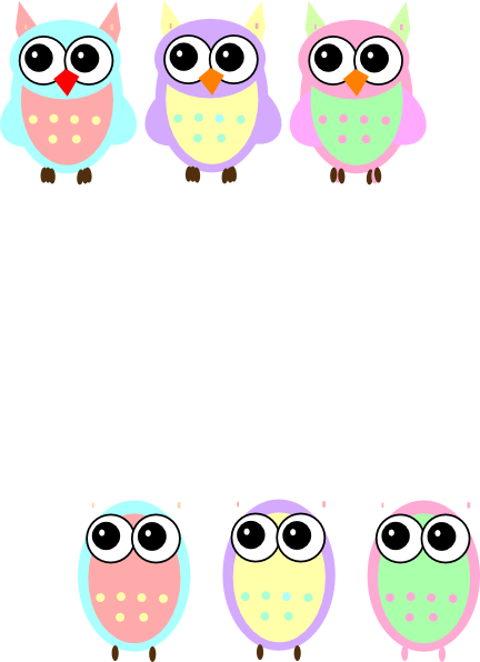 Pastel Clipart Owl - Pastel Owls (432x596), Png Download