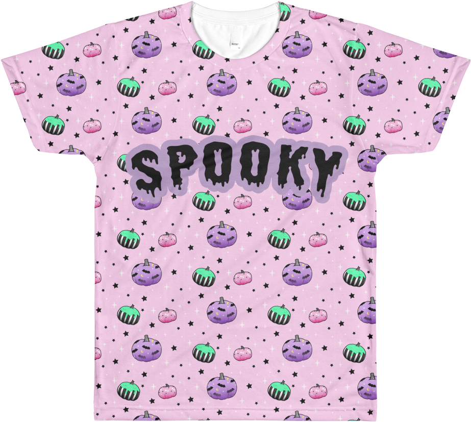Spooky Pastel Goth Pumpkins All Over Printed T Shirt - Goth Subculture (1000x1000), Png Download