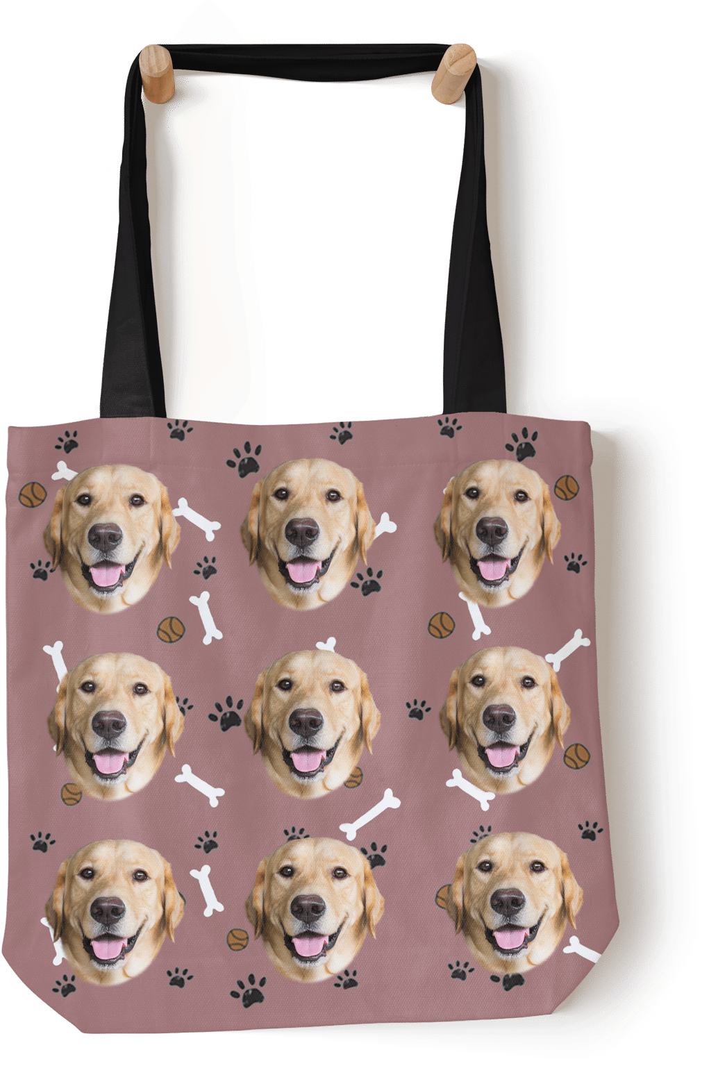 Personalized Tote Bag, Custom Tote Bag, Personalized - Manny The Frenchie Boldly On Magenta Tote Bag (1600x1600), Png Download