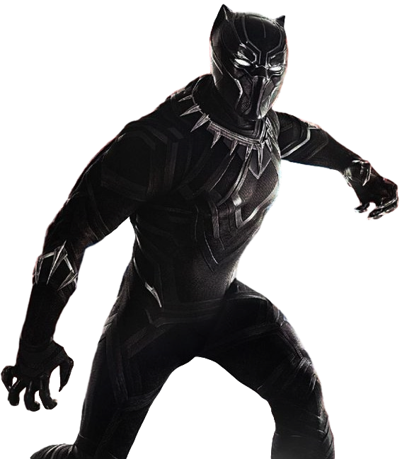 Png Pantera Negra - Black Panther No Background (568x649), Png Download