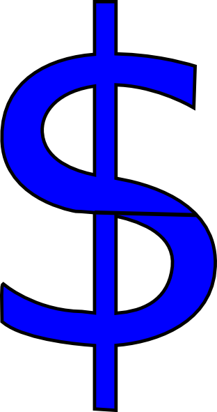Blue Money Svg Clip Arts 312 X 591 Px (312x591), Png Download