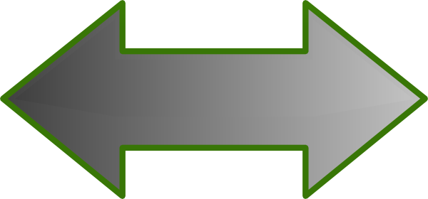 Grey Arrow Clipart - Double Ended Arrow Png (600x280), Png Download