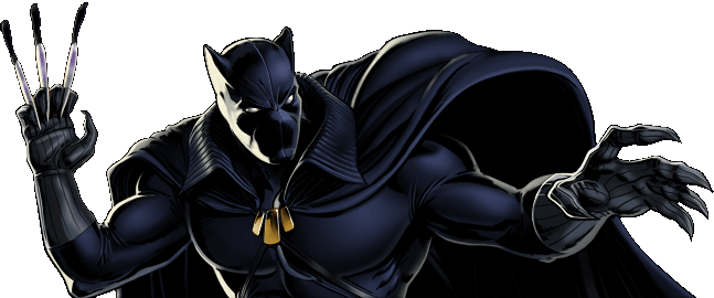 Classic Panther - Black Panther Marvel Avengers (647x270), Png Download