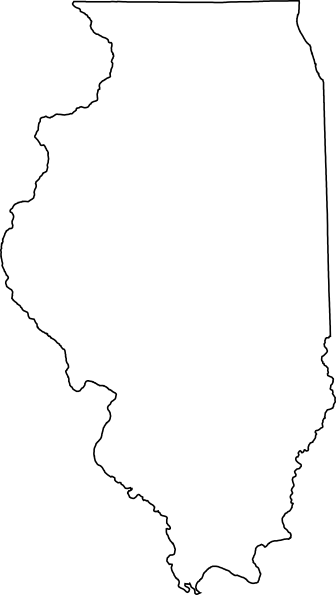 Illinois Outline (336x595), Png Download