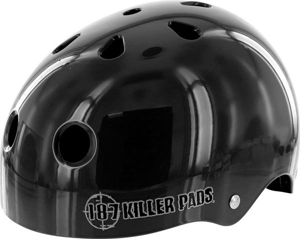 3a1870prkk0xskk V=1471463768 - 187 Pro Helmet Large Gloss Black Skate Helmets (600x478), Png Download