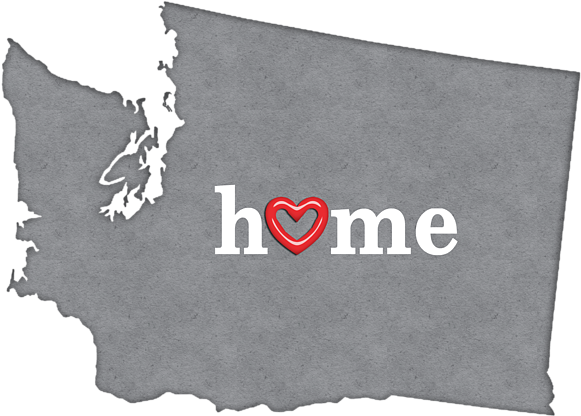 Click And Drag To Re-position The Image, If Desired - Washington State With Heart (600x429), Png Download