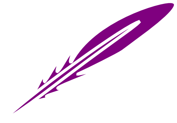 Purple Feather Clip Art At Clker - Purple Feather Cip Art (600x416), Png Download