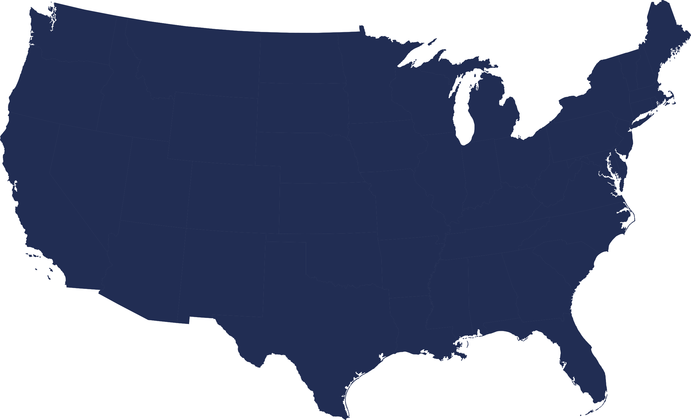 Maps Of Us Outline Blue Png Map Cdoovisioncom - America Outline Transparent Background (2422x1474), Png Download