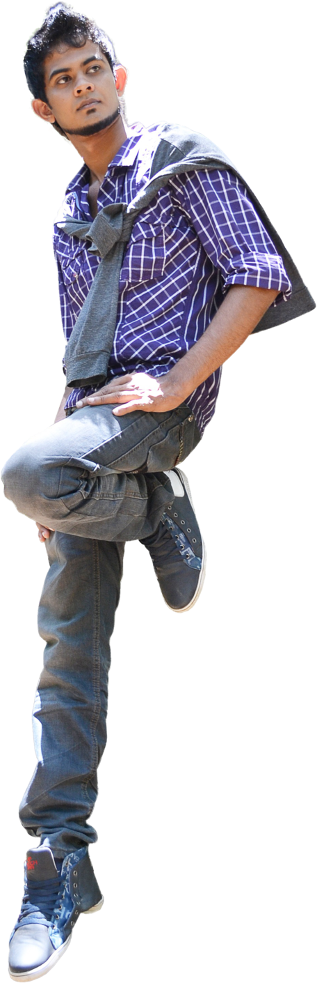 Indianmanstandingleaning - Indian Man Standing Png (656x1500), Png Download