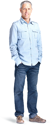 Mike - Man Standing Hands In Pockets (245x535), Png Download