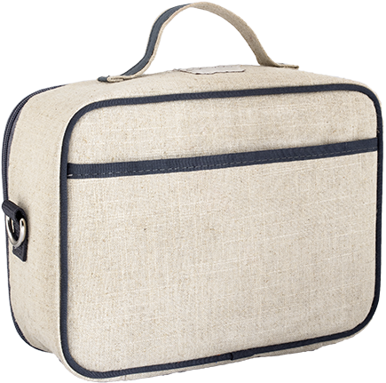 Grey Robot Lunch Box - Linen Lunch Bag (449x446), Png Download