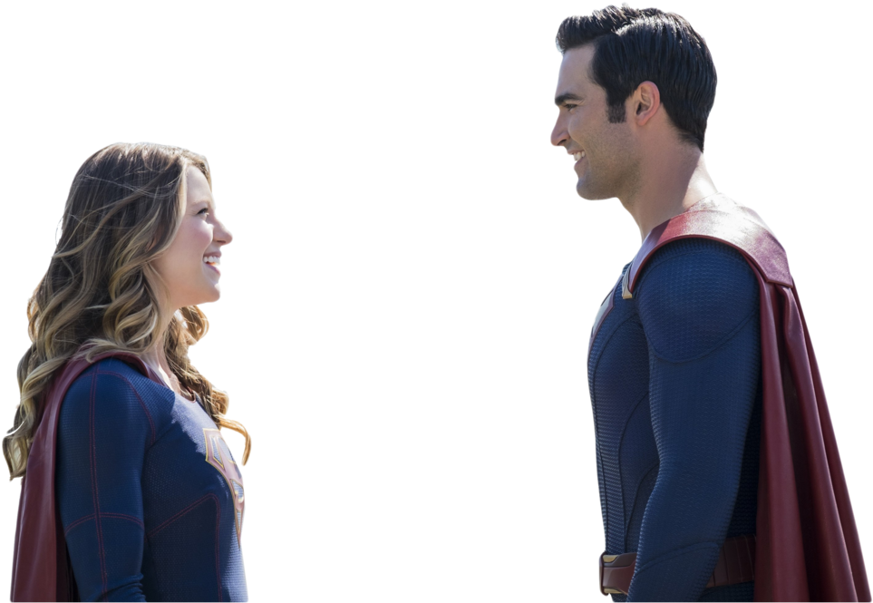 Png Superman - Supergirl Side View (1024x683), Png Download