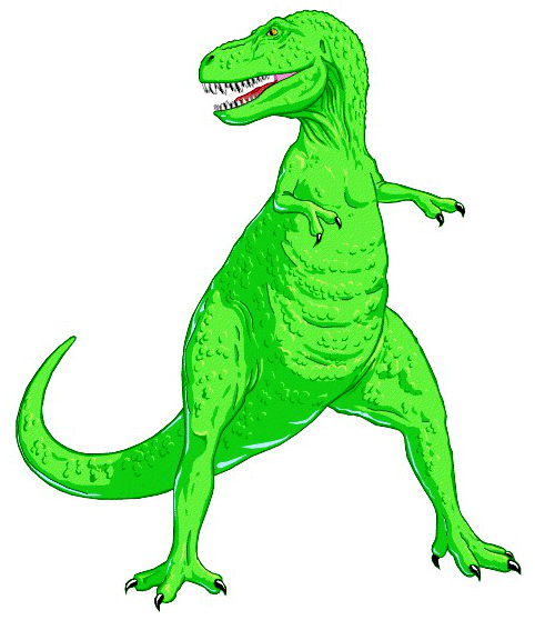 This Green T - Green T Rex Dinosaur (482x567), Png Download