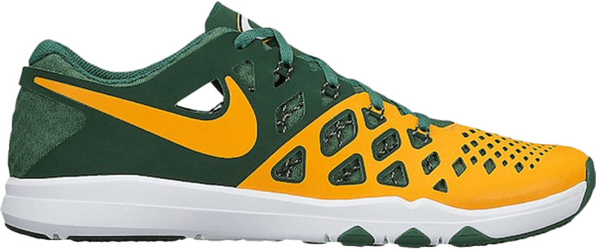 Train Speed 4 Amp Nfl 'green Bay Packers' - Packers Nike Train Speed 4 Shoes (850x356), Png Download