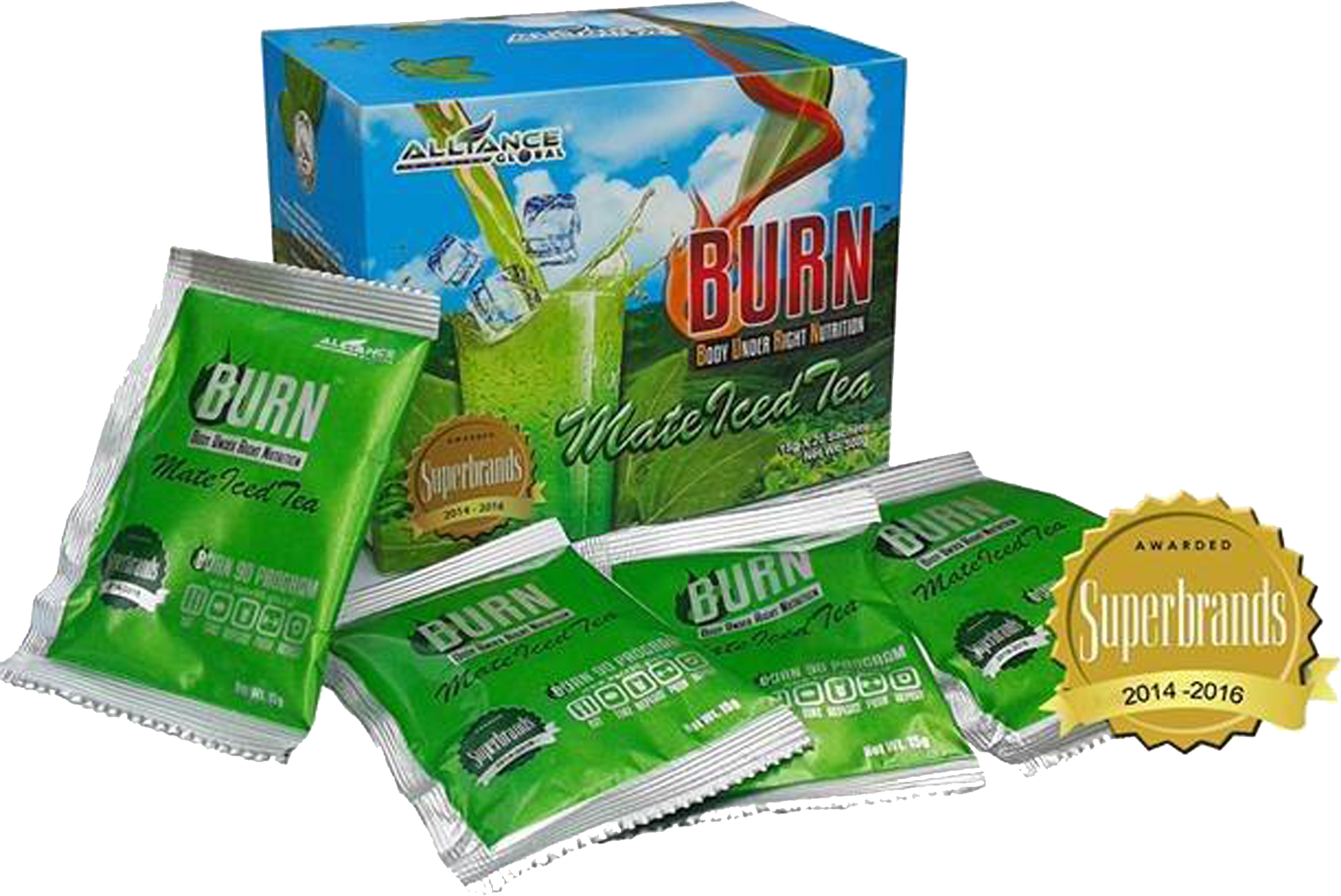 Aim Global Products Burn Mate Iced Tea (1946x1301), Png Download