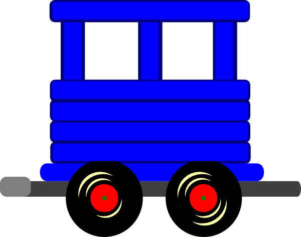Caboose Loco Train Carriage Clip Art At Vector Clip - Train Car Clip Art (600x472), Png Download