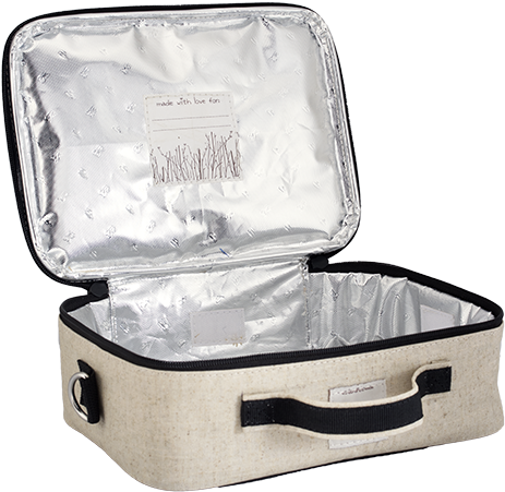 Detachable Long Strap For Wearing As Messenger Bag - Soyoung Bunny Tile Lunch Box In Black (480x511), Png Download