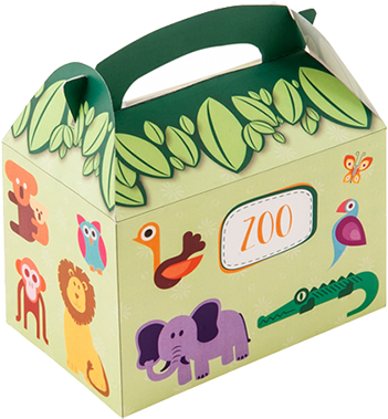 Lunch Box And Kids Box 156mm X 105mm X 110mm <br>height - Scatole Cartone Pic Nic (500x500), Png Download