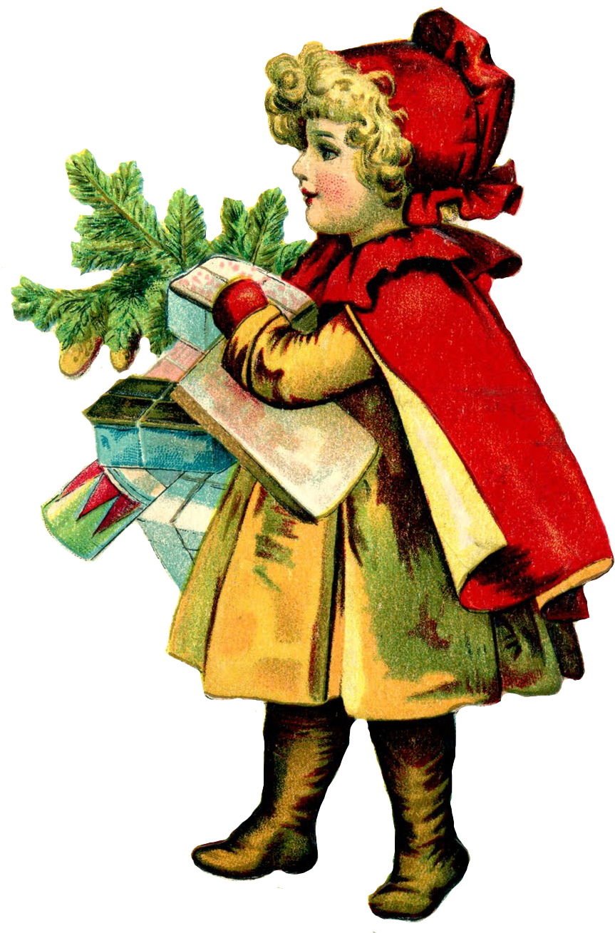 Lovely Ideas Christmas History Clip Art Clipart Candy - Vintage Christmas Cards 3 (901x1308), Png Download