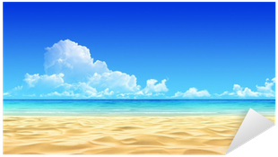 Idyllic Tropical Sand Beach Background - Beach View (400x400), Png Download