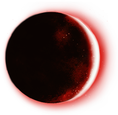 Bloodred Black Lunar Planet Sticker - Circle (640x632), Png Download