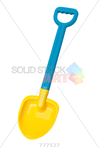 Stock Photo Of Blue And Yellow Toy Beach Shovel Isolated - Beach Toy Transparent Background (335x500), Png Download