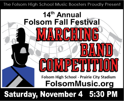 Folsom Fall Festival Marching Band Competition - Folsom (400x326), Png Download