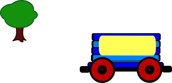 Train Clipart Purple - Train Carriage Clipart (600x291), Png Download