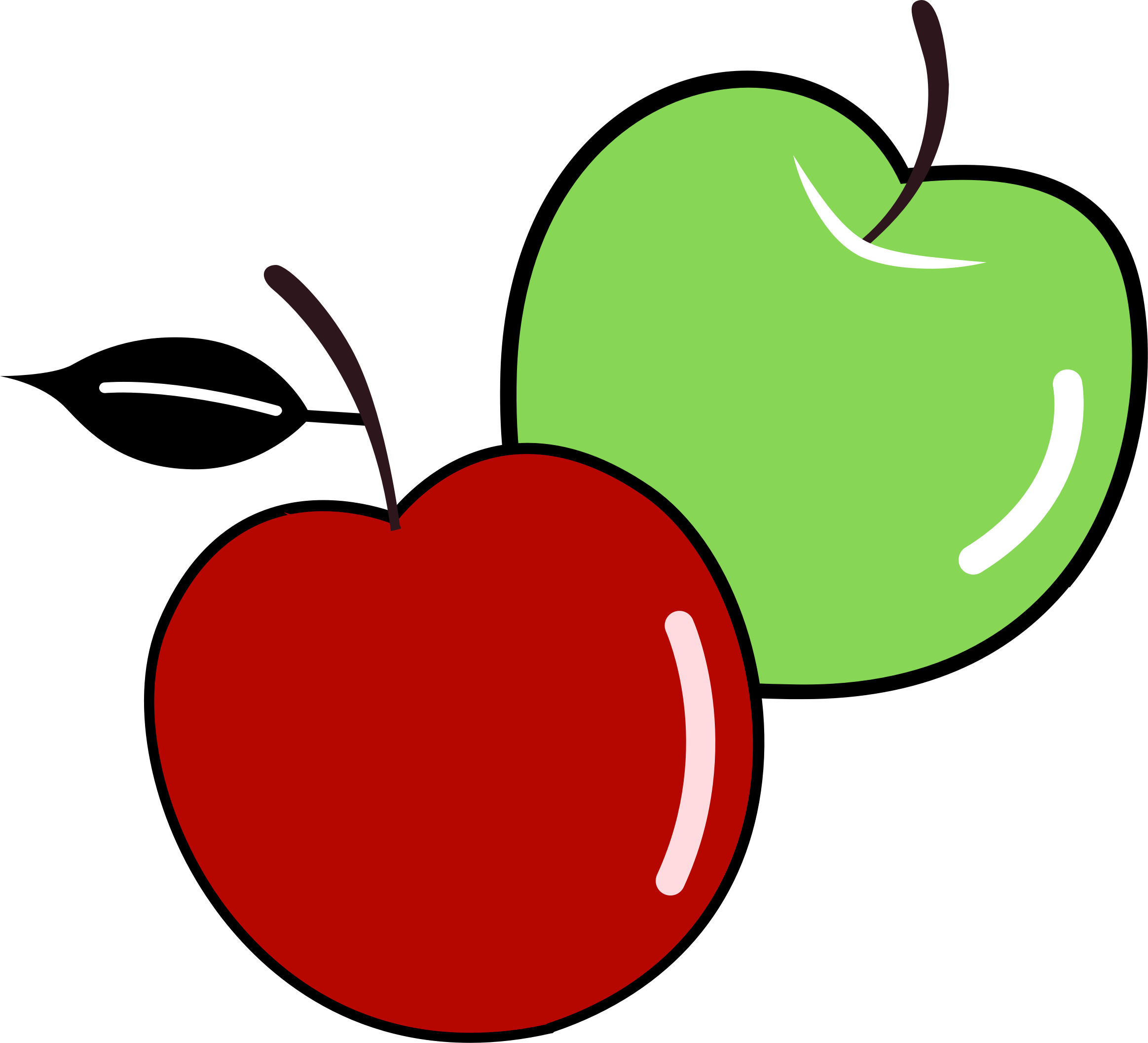 Apple Fruit Clipart Gnu Liscense 3 Image - Clipart Apples (2327x2114), Png Download