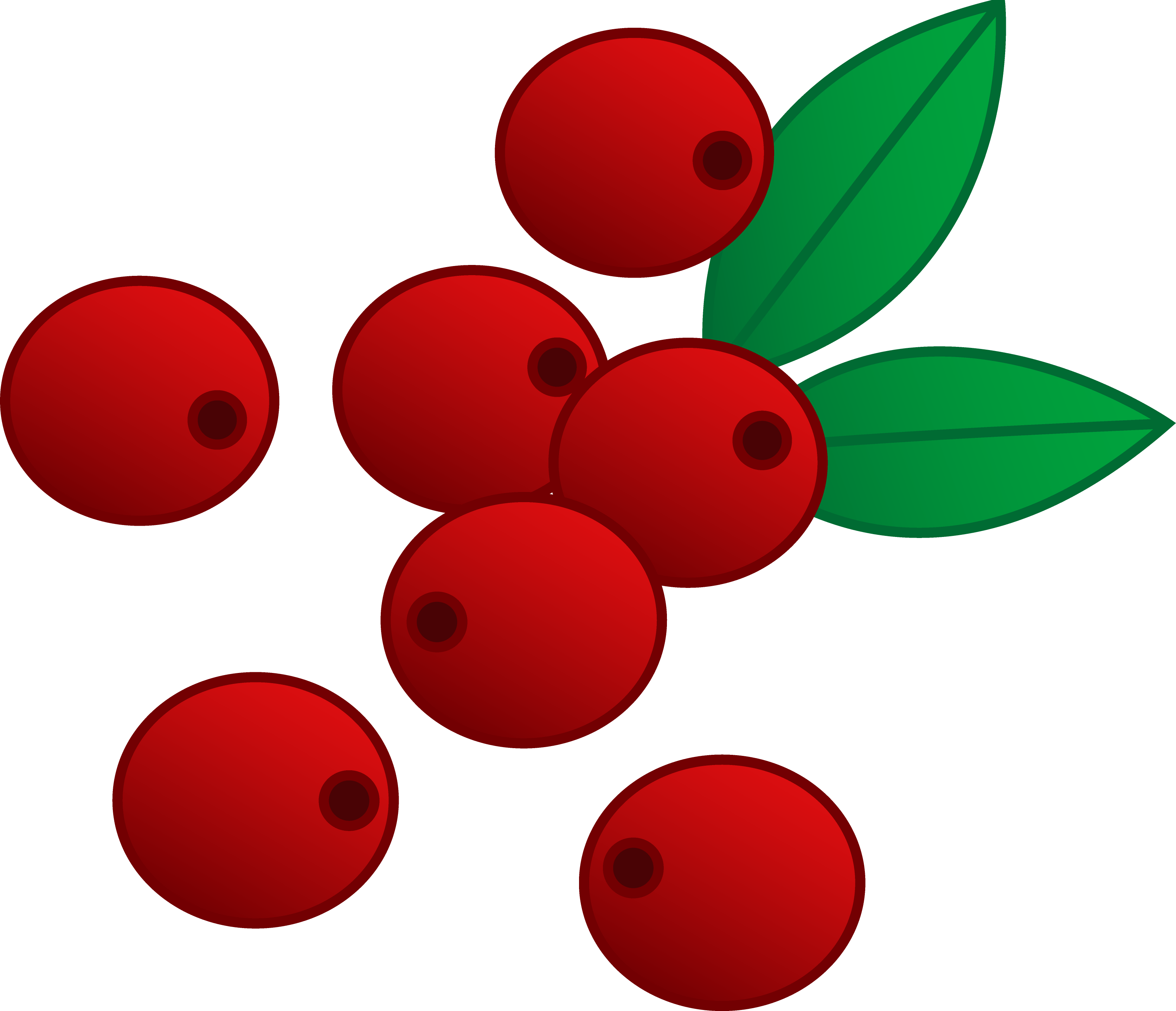 Fall Berries Clipart - Red Berries Clip Art (3345x2877), Png Download