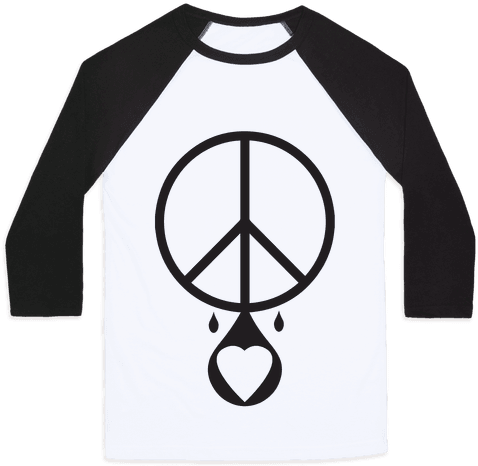 Peace Dripping Love Baseball Tee - Magical Girl Shirt (484x484), Png Download