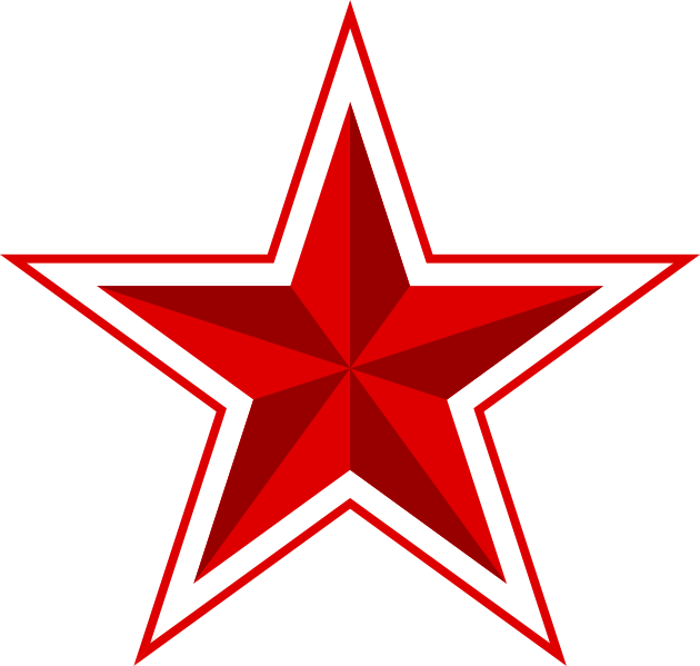 Red Star Transparent Background (630x599), Png Download